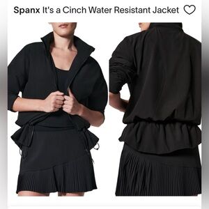 NWT Spanx Black Womens size Medium, its a cinch rain jacket wind breaker
